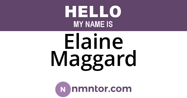 Elaine Maggard