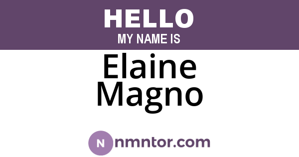 Elaine Magno