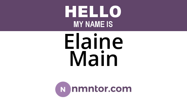 Elaine Main