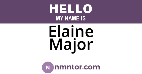Elaine Major