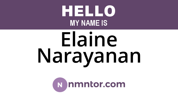 Elaine Narayanan
