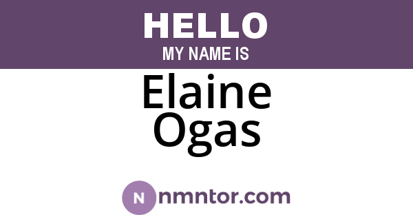 Elaine Ogas