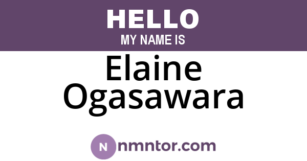 Elaine Ogasawara