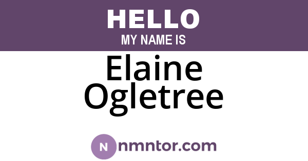 Elaine Ogletree