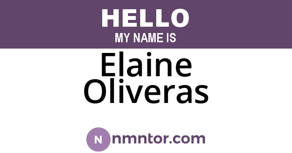Elaine Oliveras