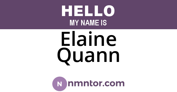 Elaine Quann