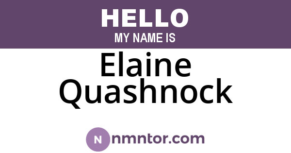 Elaine Quashnock