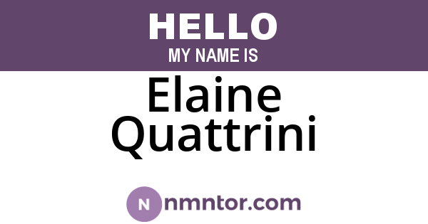 Elaine Quattrini