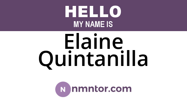 Elaine Quintanilla
