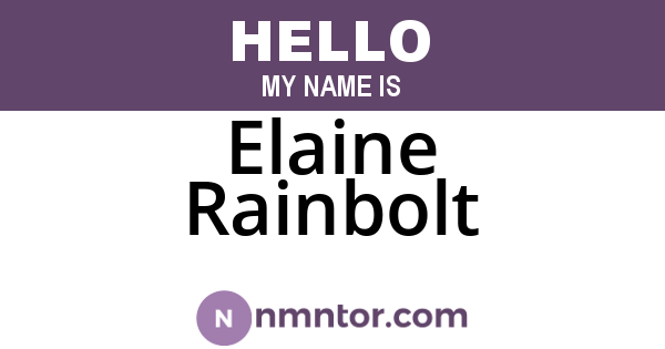 Elaine Rainbolt
