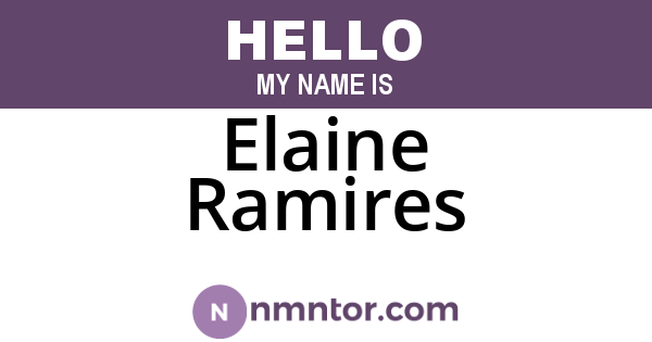Elaine Ramires