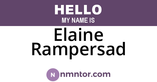 Elaine Rampersad