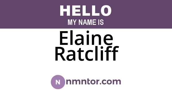 Elaine Ratcliff