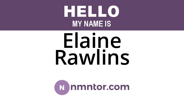 Elaine Rawlins