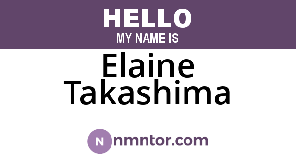 Elaine Takashima