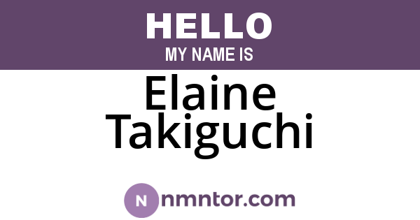 Elaine Takiguchi