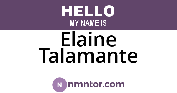 Elaine Talamante