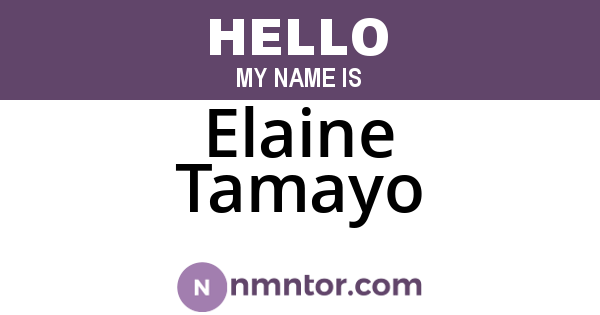 Elaine Tamayo