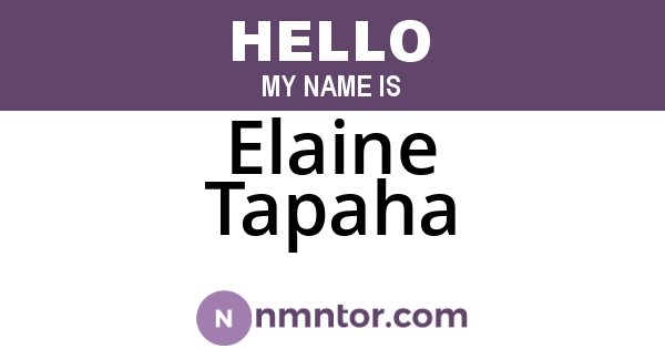 Elaine Tapaha