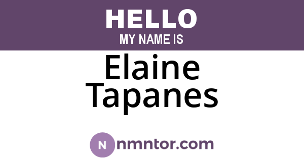 Elaine Tapanes