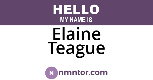 Elaine Teague