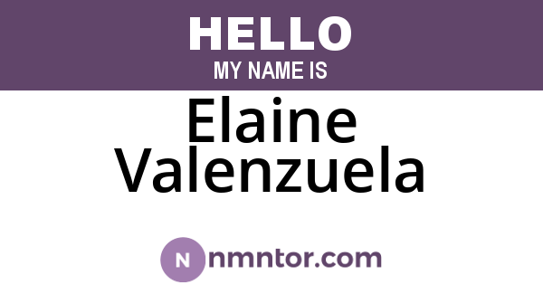 Elaine Valenzuela