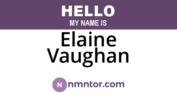 Elaine Vaughan