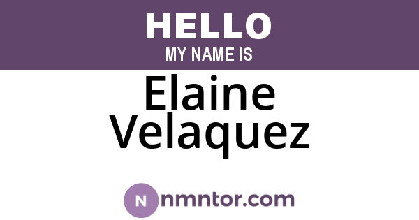 Elaine Velaquez
