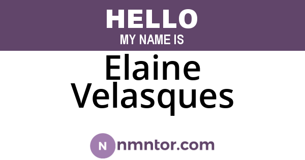Elaine Velasques