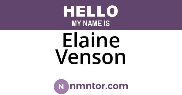 Elaine Venson