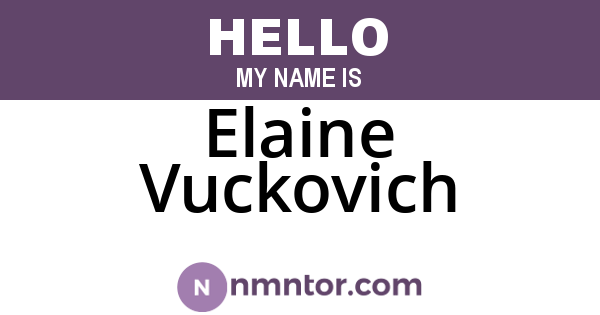 Elaine Vuckovich