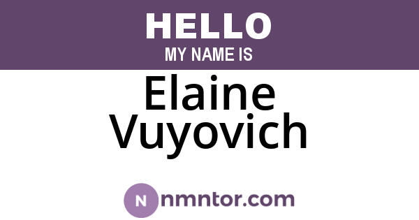 Elaine Vuyovich