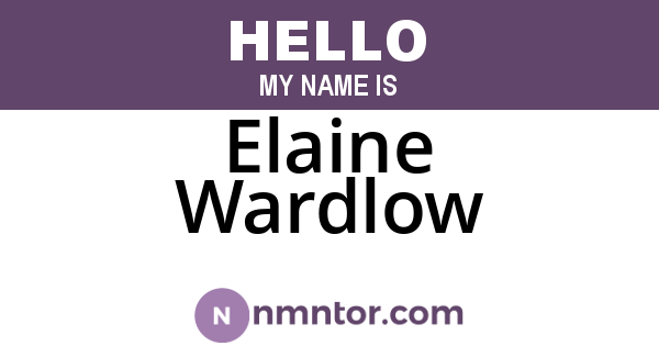 Elaine Wardlow