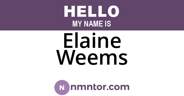 Elaine Weems