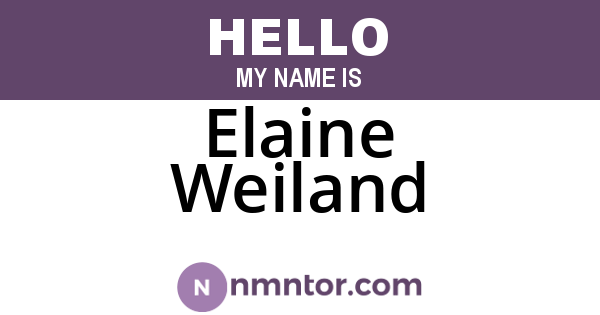 Elaine Weiland