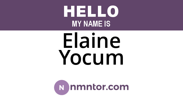 Elaine Yocum