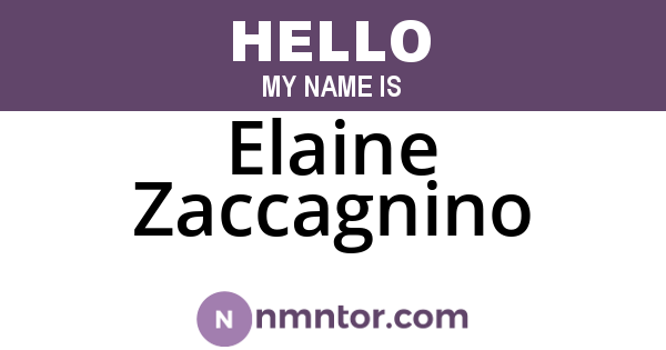 Elaine Zaccagnino