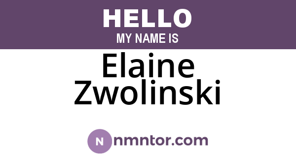 Elaine Zwolinski