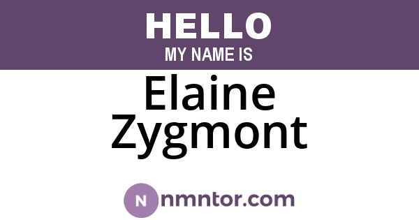 Elaine Zygmont