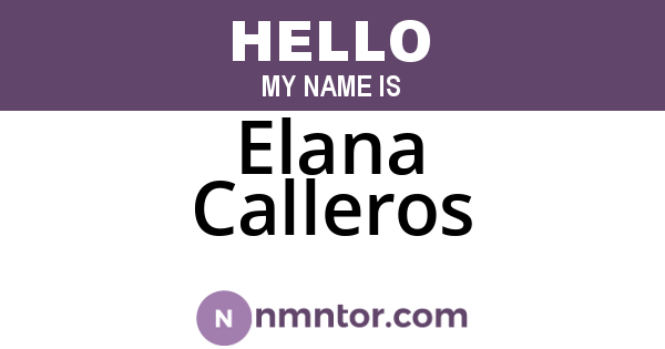 Elana Calleros