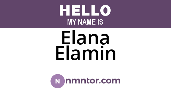 Elana Elamin