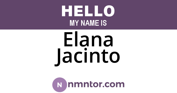Elana Jacinto