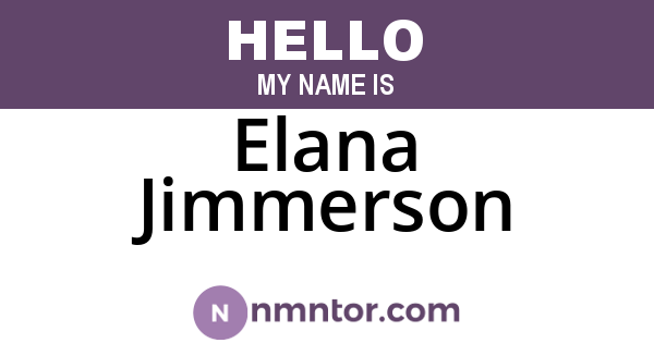 Elana Jimmerson