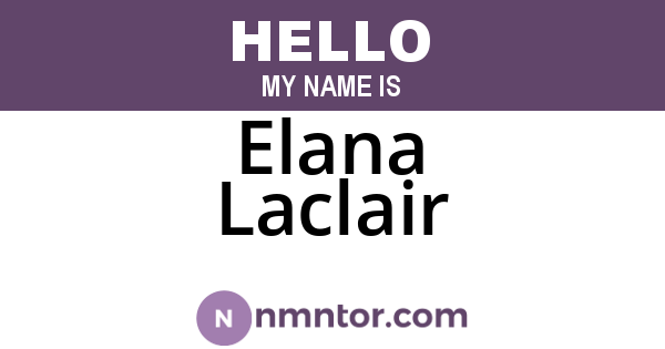 Elana Laclair