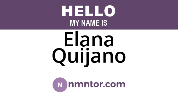 Elana Quijano