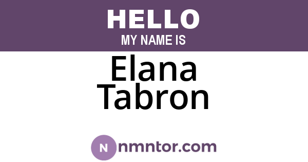 Elana Tabron