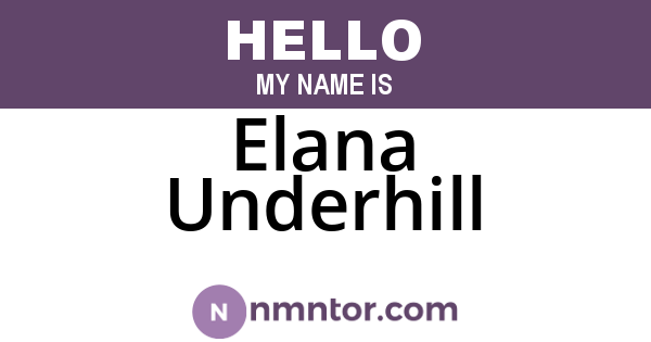 Elana Underhill