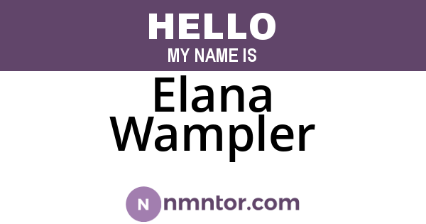 Elana Wampler