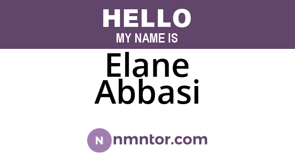 Elane Abbasi