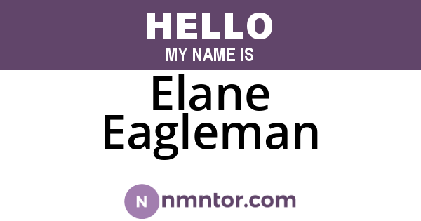 Elane Eagleman